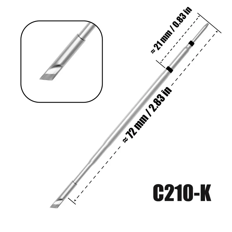 Imagem -03 - Ponta de Ferro de Solda C210 Equipamento de Solda Elétrica C80 Estação de Solda C80 Jbc Gvm Hs02 C210 C80