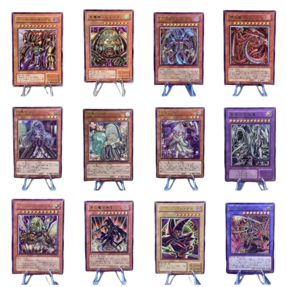 Yu Gi Oh Egyptian God Black Magician Girl Exodia DIY Utr Refraction Flash Card Anime Classics Game Collection Cards Toy Gift