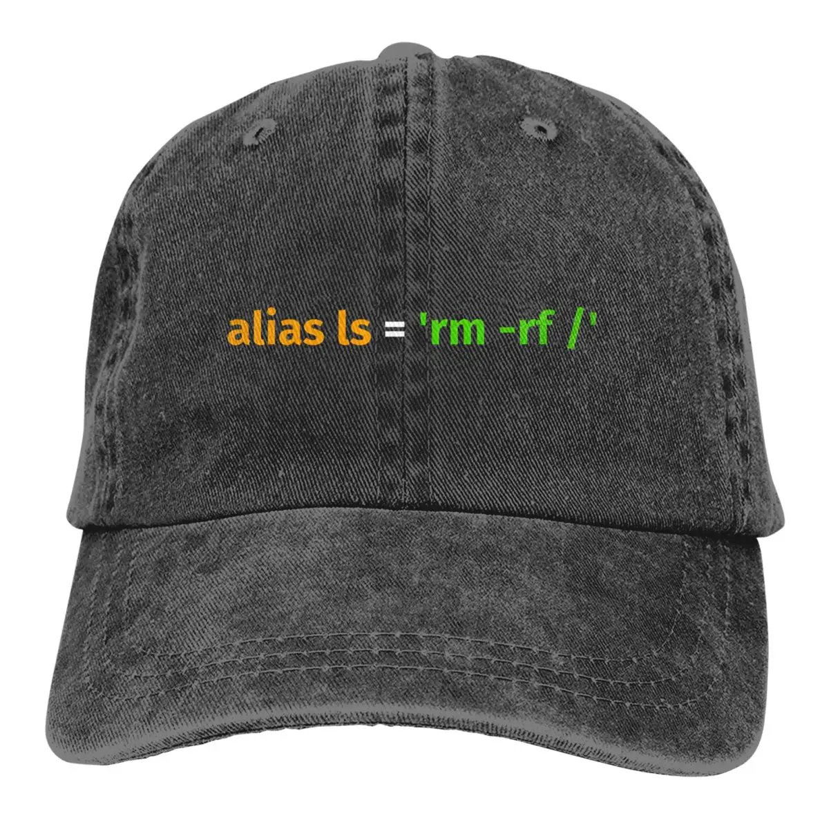 Software Engineer Developer Programmer Alias Ls Rm Rf Linux COMPUTER Programmer Code Unisex Washed Cotton Cap Baseball Cap Hat