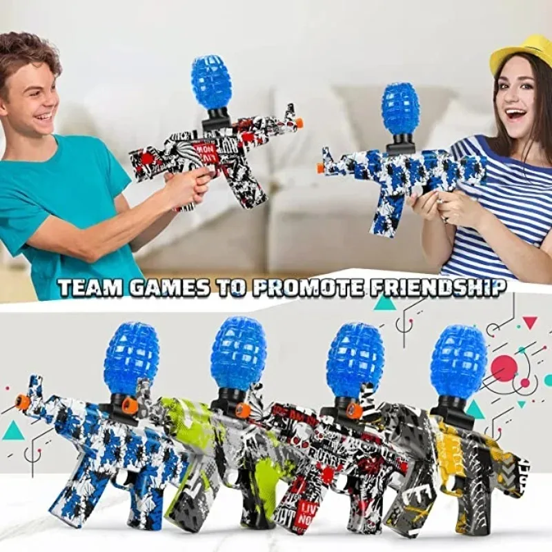 Airsoft elétrico água gel bola blaster arma brinquedos pistola de ar para atividades ao ar livre tiro equipe jogo presentes