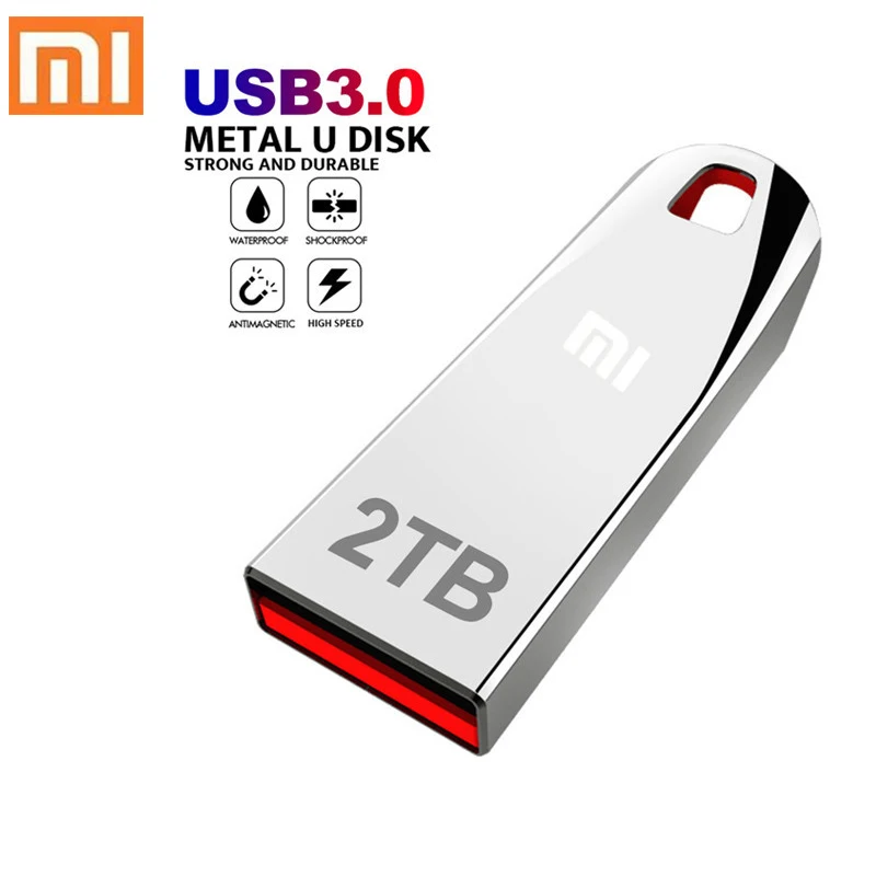 Xiaomi 2Tb Metalen Usb 3.0 Flash Drives Hoge Snelheid Pendrive 1Tb 512Gb Usb Drive Draagbare Ssd Memoria Usb Flash Disk TYPE-C Adapter