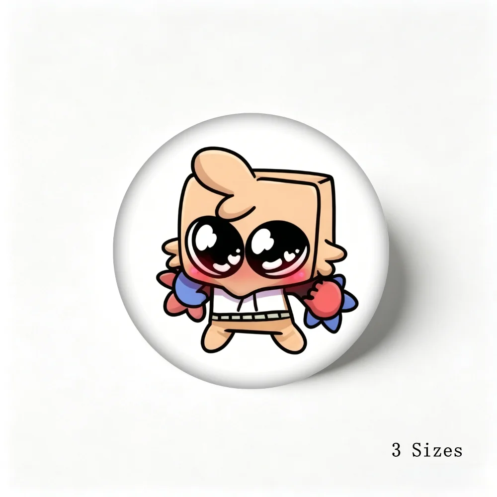 Cartoon Badge Anime Pins, Box Head Cartoon Figure Brooch,Lightweight Lapel Pin for Collection and Cosplay