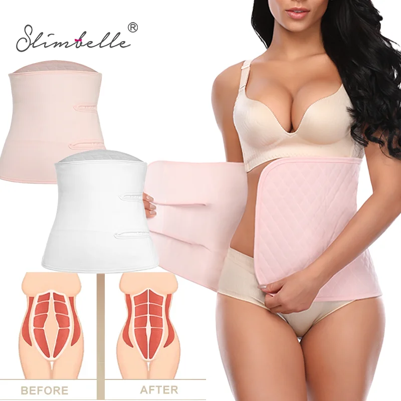 Slimbelle Women's Post Surgery Abdominal Binder C-Section Recovery Girdle Shapewear Belly Wrap Back Support Tummy Control Faja