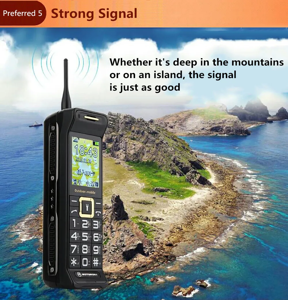 Long Standby C3 Retro Cellphone 2.2inches Dual SIM Card Mp3 Big Battery 6800mAh Bluetooth Unlocked Mobile Phone