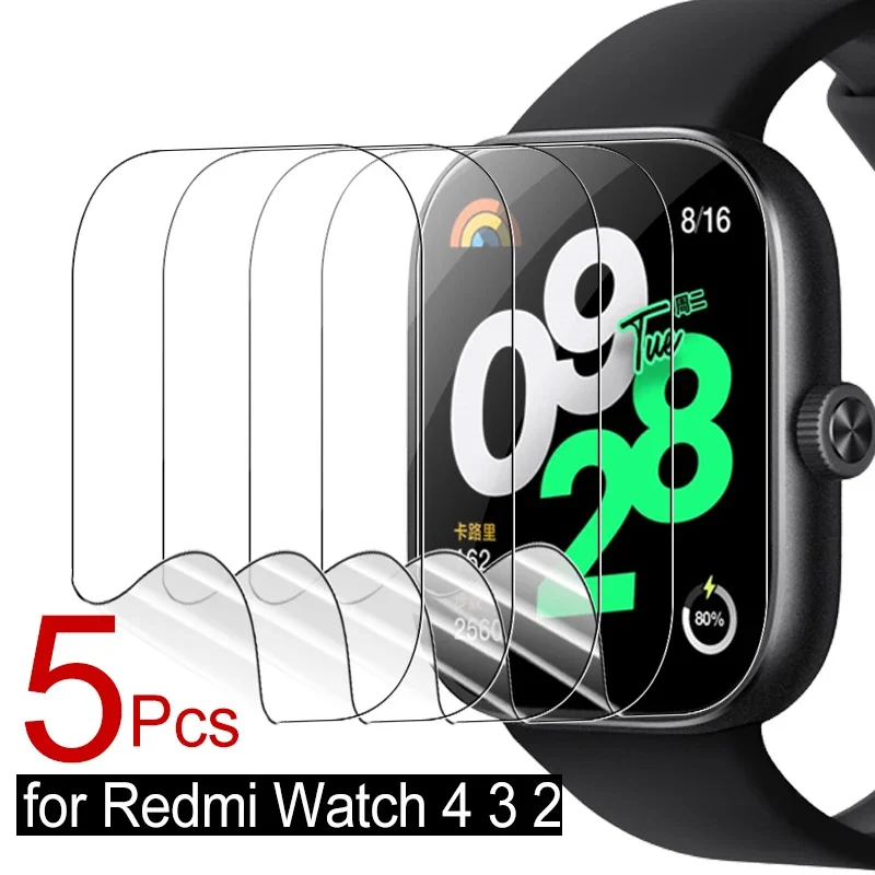 For Redmi Watch 5 4 3 Hydrogel Film Soft Screen Protector Anti-Scratch Cover For Redmi Watch 2 3 Lite Smartwatch Accessories