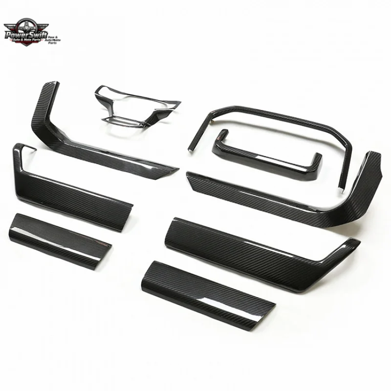 

Applicable21-24Ford RaptorF-150Dry Carbon Fiber Interior Center Console Car Door Panel Trim