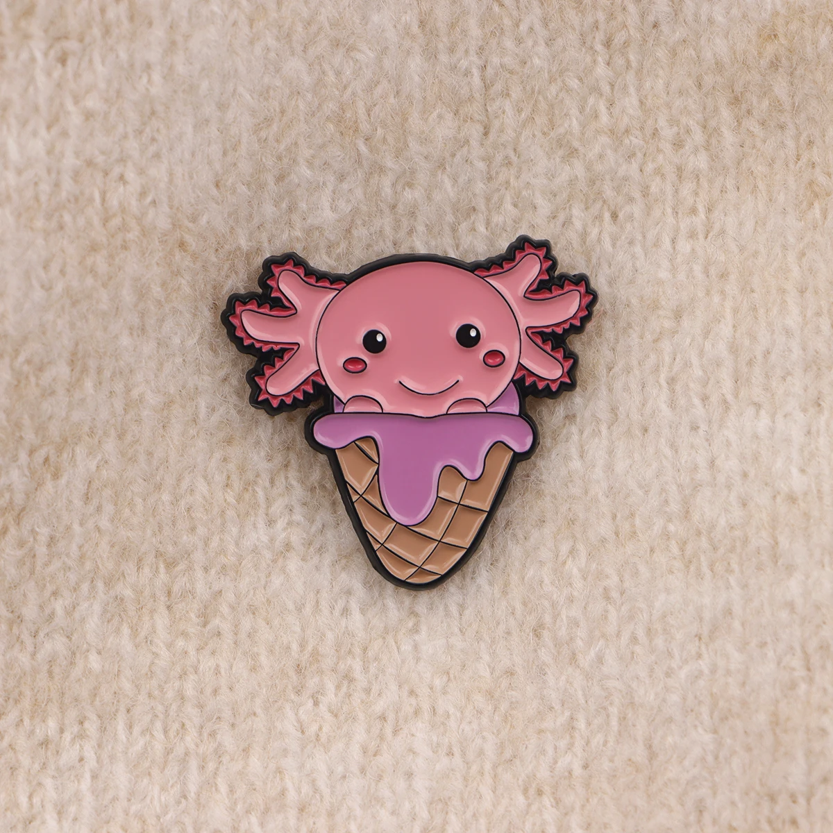 Cute Axolotl Enamel Pin Pink Fish Brooches for Women Men Lapel Pins Badges on Backpack Clothes Accessories Animal Jewelry Gifts