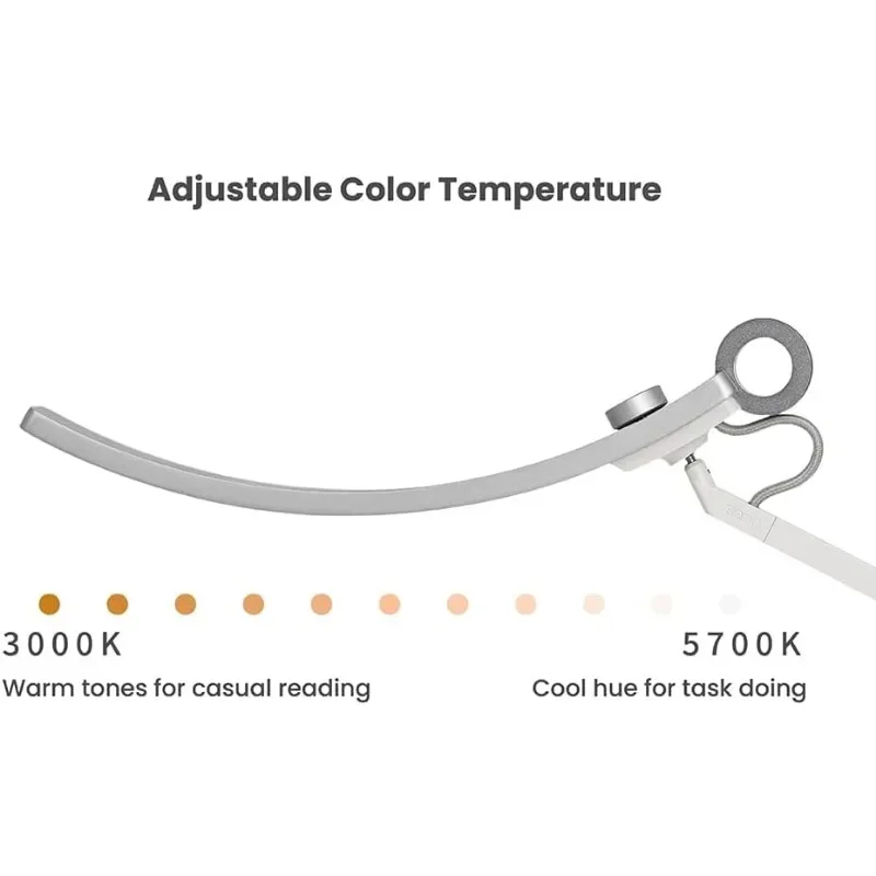WiT e-Reading Desk Lamp | Eye-caring for Home Office, Reading, Study, Craft | Ultrawide, Bright