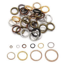 200pcs/Lot 3-12mm Open Single Loops Jump Rings Split Rings DIY Necklace Bracelet Jewelry Making Findings Accessories Wholesale