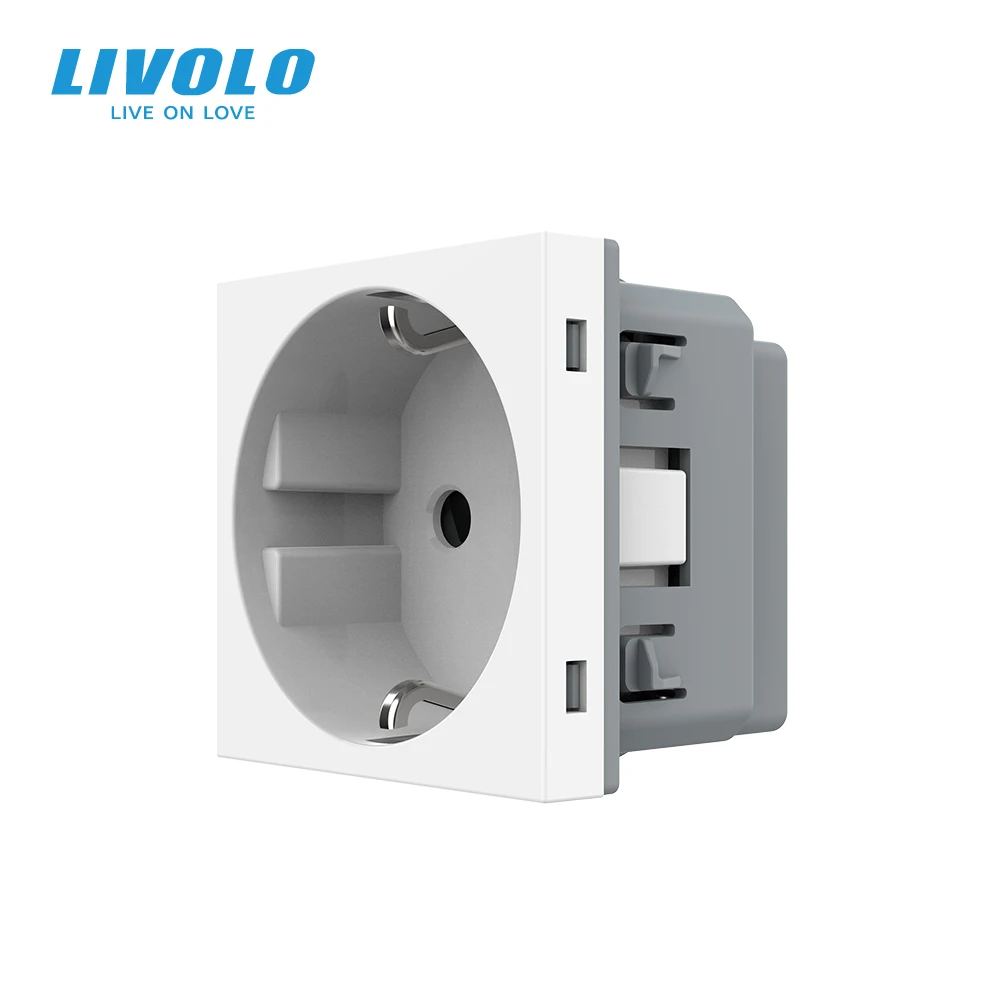 Livolo EU Standard Socket DIY Onderdelen,Without Glass Panel Metal Plate , VL-C7-C1EU (No Metal Plate)