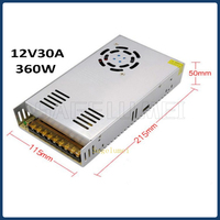 AC110V 220V To DC12V 30A 360W DC Fan Switching Power Supply LED Lighting Transformer Adapter Driver for CCTV Led Strip / Monitor