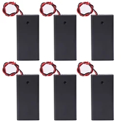 2 AA Battery Holder with Leads and ON/Off Switch - 1.5V AA Battery Holder Case with Wire Leads and Switch （Pack of 6）