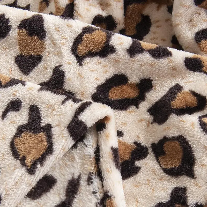 Super Soft Coral Fleece Flannel Blankets Leopard Zebra Stripe Printed Sofa Bed Bedspread Plaid Blankets