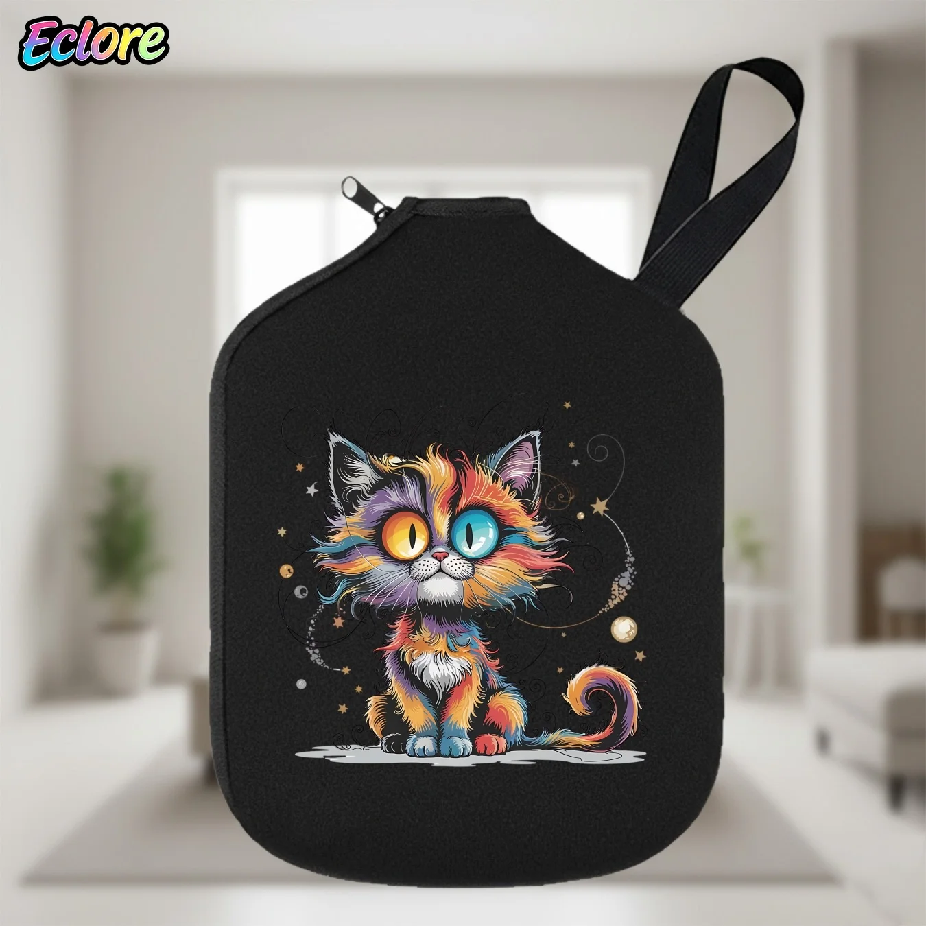 Galaxy Star Cat Pickleball Paddle Bag Soft Durable Multi Racket Cover Sports Equipment Tennis Table Game Outdoor Party Accessory