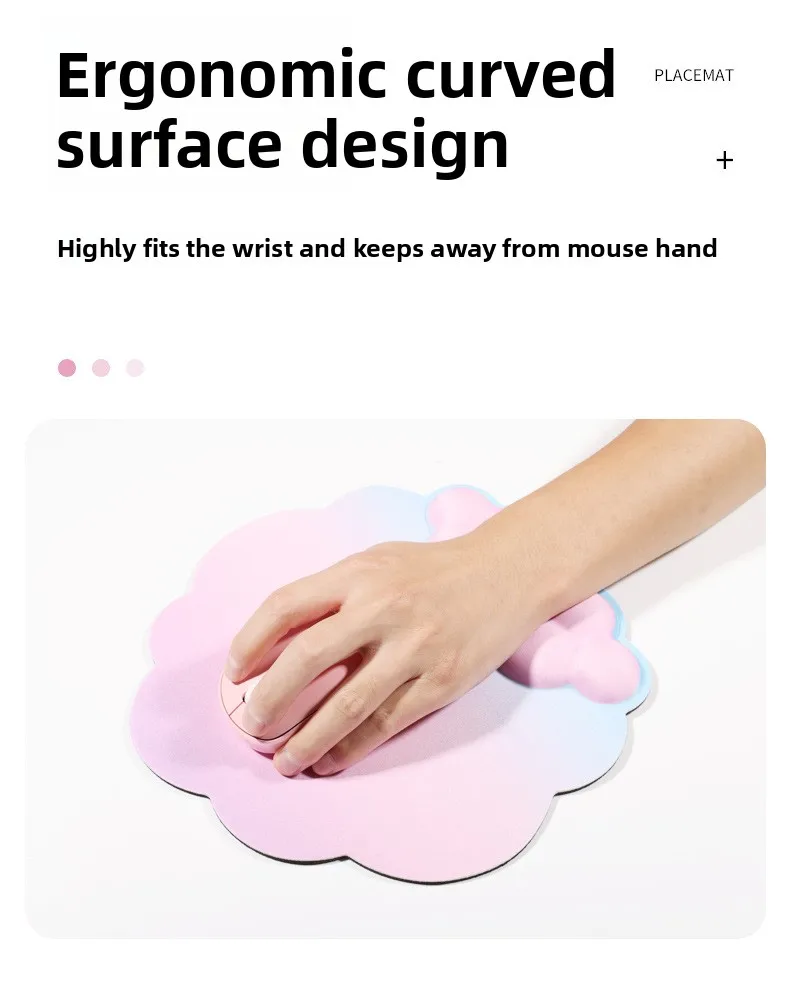 Cloud Foam Handgelenkstützen-Set Mauspad Tastaturunterlage Ergonomische Schreibtischunterlage für Büro und Gaming 9 Musteroptionen – Detail 6