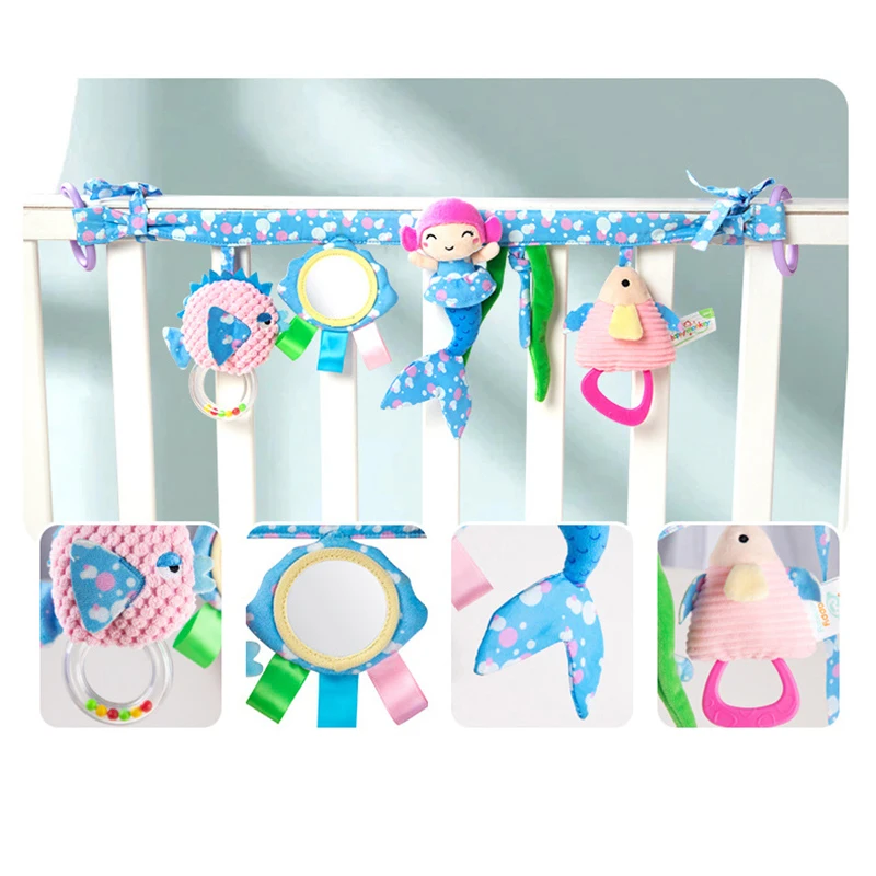 Baby Crib Hanging Choque Brinquedos, Sensory Plush, Carrinho de carro, Jogos recém-nascidos, 0, 6, 12 Meses