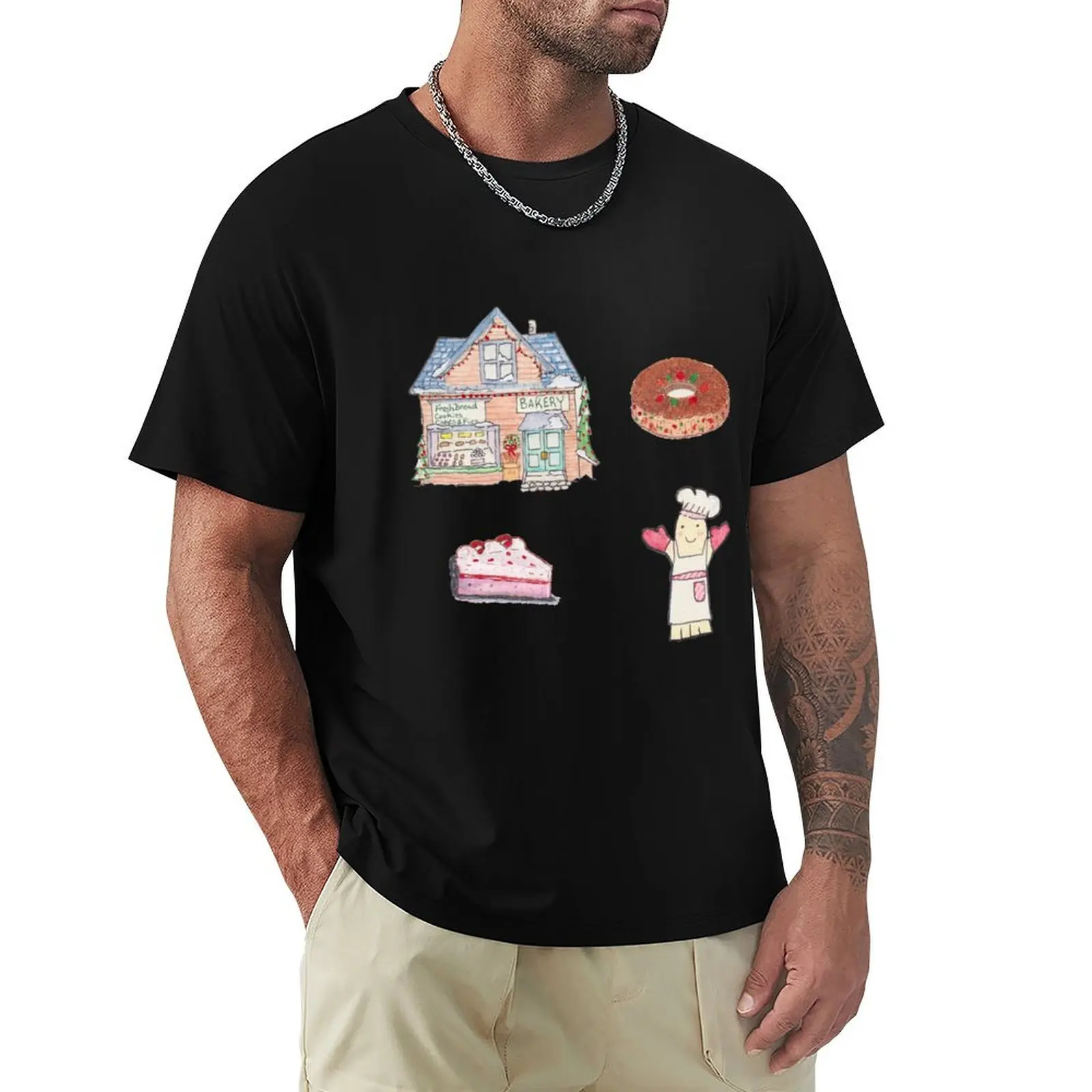 Holiday Spirit Bakery with treats T-Shirt Dry Fit Athletic Short Sleeve Shirt