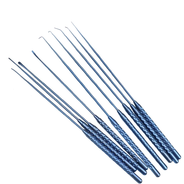 Ortopedyczny hak do mikroskinetki mikro hak do nerwów mikro szpatułka rozpylacze stop tytanu instrument do chirurgii ortopedycznej 210mm zwierzę domowe