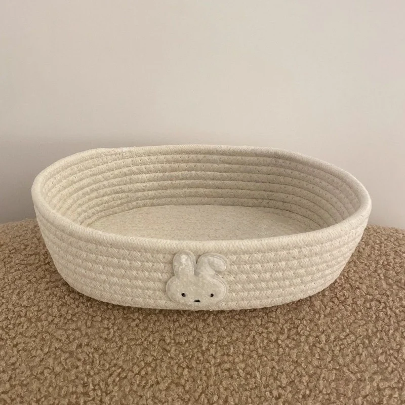 Miffy Cotton-Linen Woven Desktop Basket