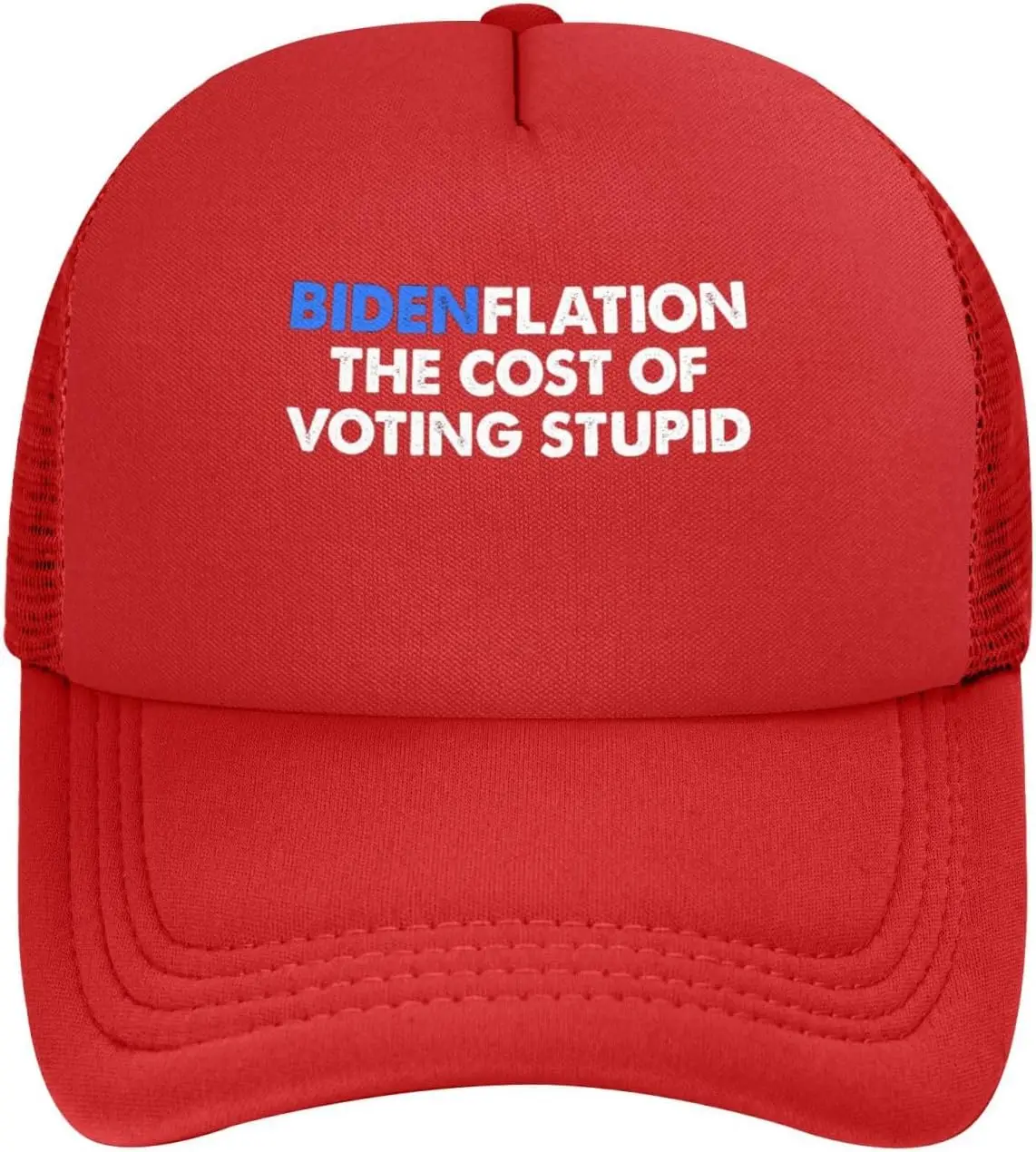 Bidenflation The Cost of Voting Stupids Hat Adjustable Funny Fashion Adult Mesh Baseball Cap for Men Women