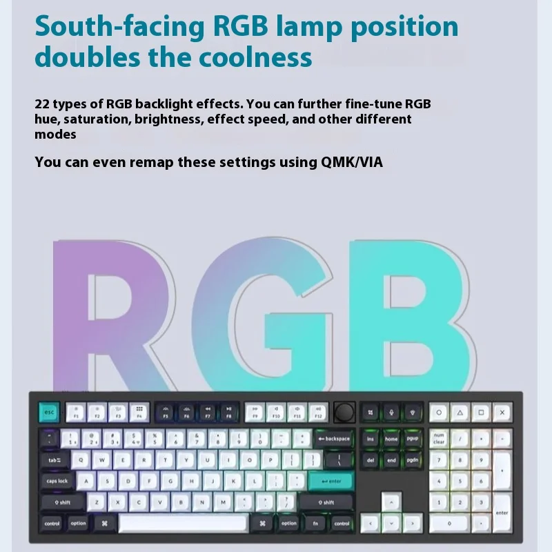 Keychron Q6MAX Mechanical Keyboard 108 Keys 2.4G Bluetooth 4000mAh RGB Side Engraved 6063 Aluminum Shell Gasket For Game Mac Win