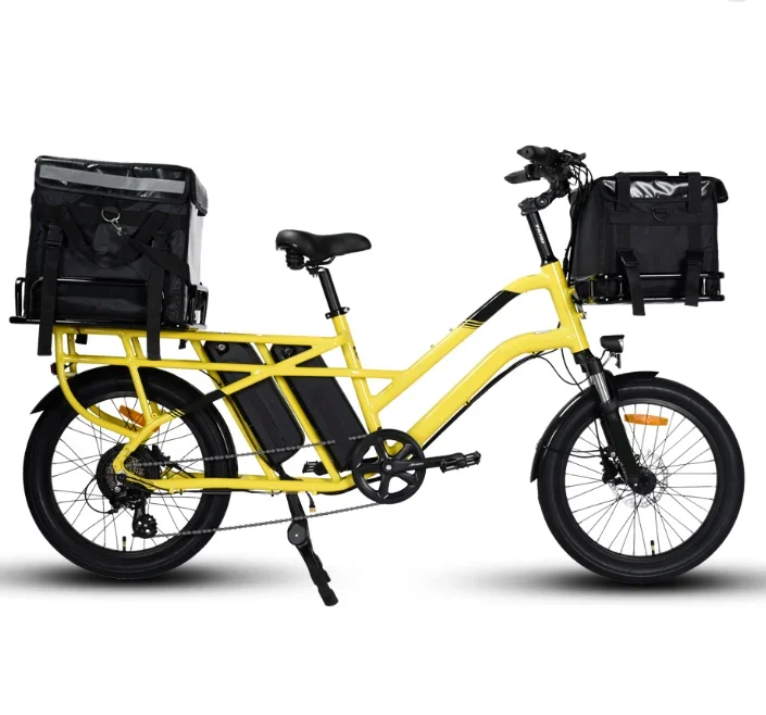 SF-600 Leistungsstarkes elektrisches Lastenfahrrad mit 2 Rädern, 48 V, 750 W, 30 Ah, Doppelbatterie, große Reichweite, maßgeschneidertes elektrisches Lasten-E-Bike für Lebensmittellieferungen