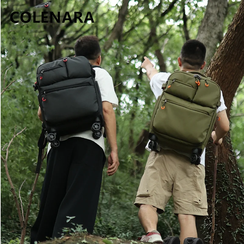 COLENARA Suitcase Travel Bag 18 Inch Men Boarding Box New Photography Bag Trolley Case Waterproof with Wheels Rolling Luggage