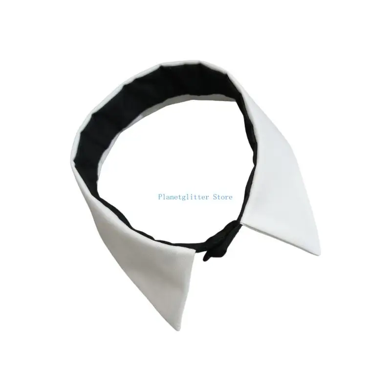 

652B Students Uniform Blouse Choker Necklace for Women Teens Detachable Faux Collar