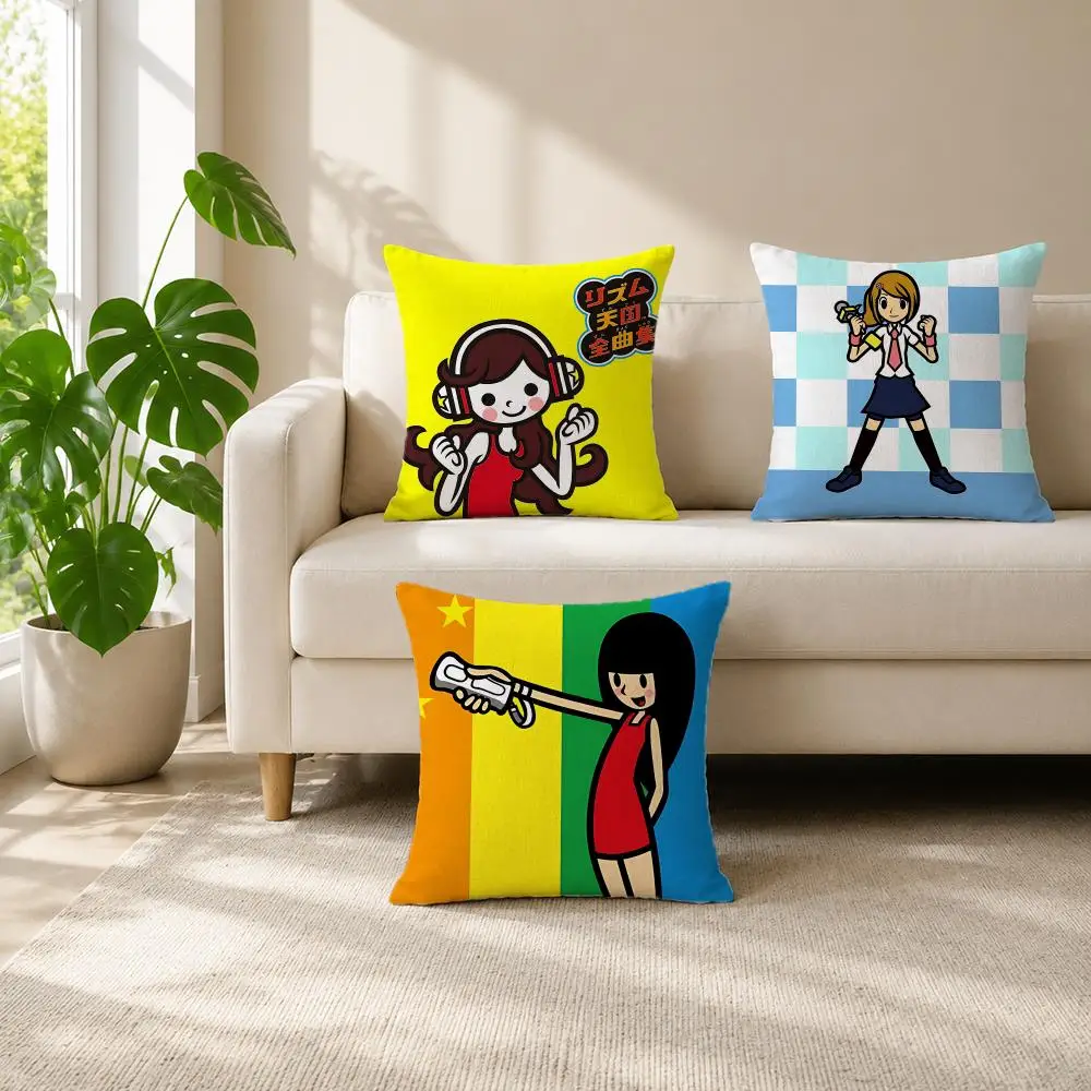 game Rhythm Heaven Cushion Cover Cushion Cover Set  50x50 45x45 40x40 Pillowcase Decorative Sofa Home Decor