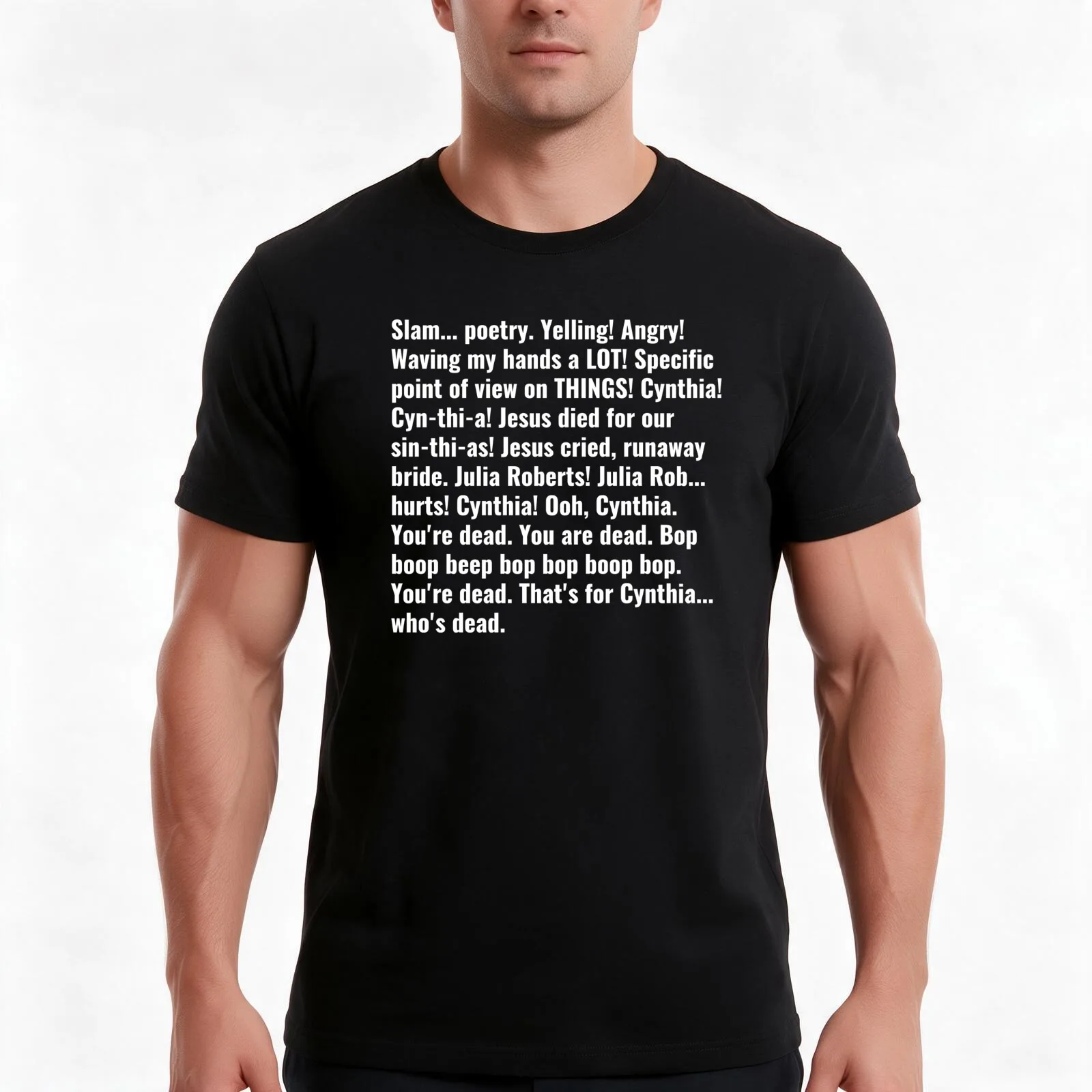 Slam poetry 22 jump street cynthia T-Shirt Summer Casual Cotton Tee Oversized Streetwear Tops Vintage Graphic Print