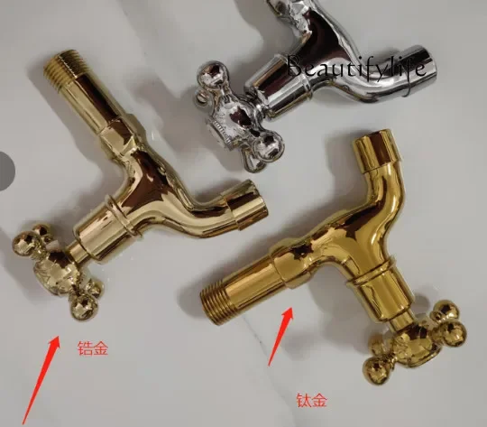 

BJ Traditional Retro Washing Machine Faucet, Balcony Garden Bathroom Single Cold Water Nozzle Household Pure Copper Export