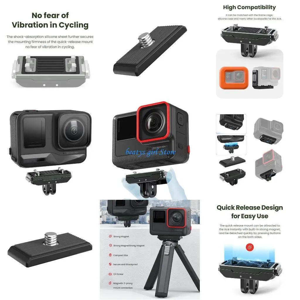 

C7AB Detachable Accessory Mount Quick Disassembly Adapters Base Upper Cover for 360