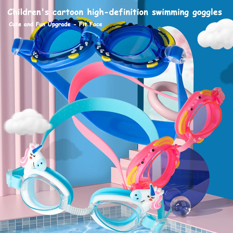 Children Swimming Cartoon Professional Anti Fog Kids Swimming Glasses Arena Water Swim Eyewear Optical Binoculars Pool Glasses