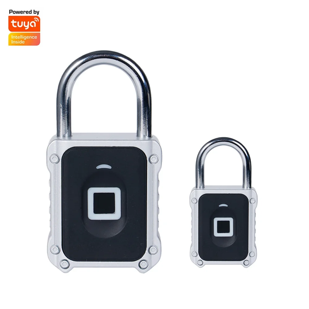 Portable Anti-theft Padlock Tuya APP Fingerprint Unlock Smart Biometric Padlock IPX5 Waterproof Keyless Electronic Digital Lock
