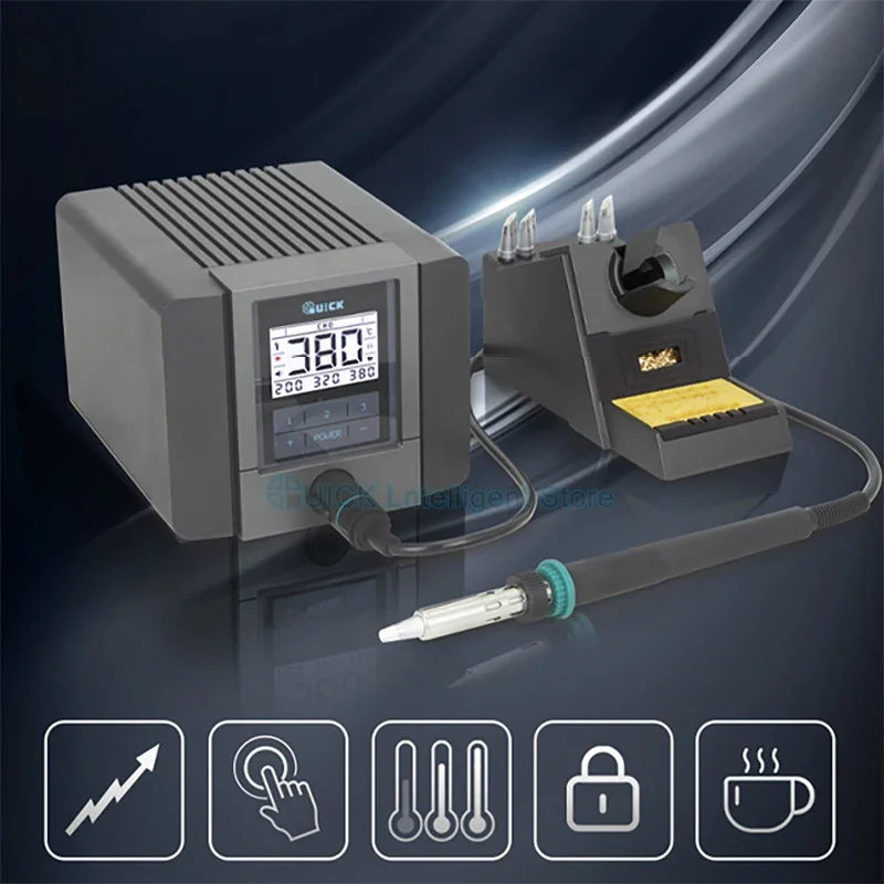 Soldering Stations QUICK TS2300D Welding Station Digital Display Lead-free 150W Intelligent Anti-static Electric Soldering Irons