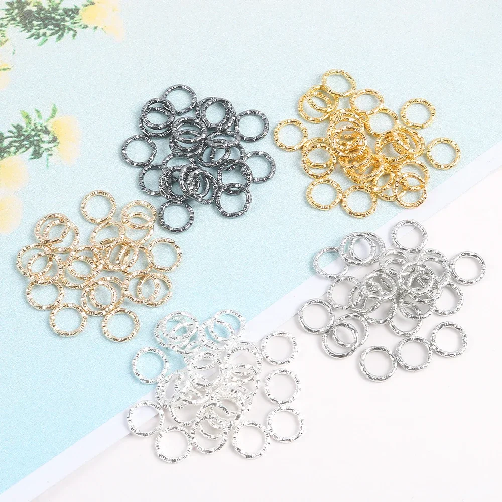

50-100pcs/lot 8 10 15 18 20mm Jump Rings Round Twisted Split Rings Connectors For Diy Jewelry Finding Making Supplies