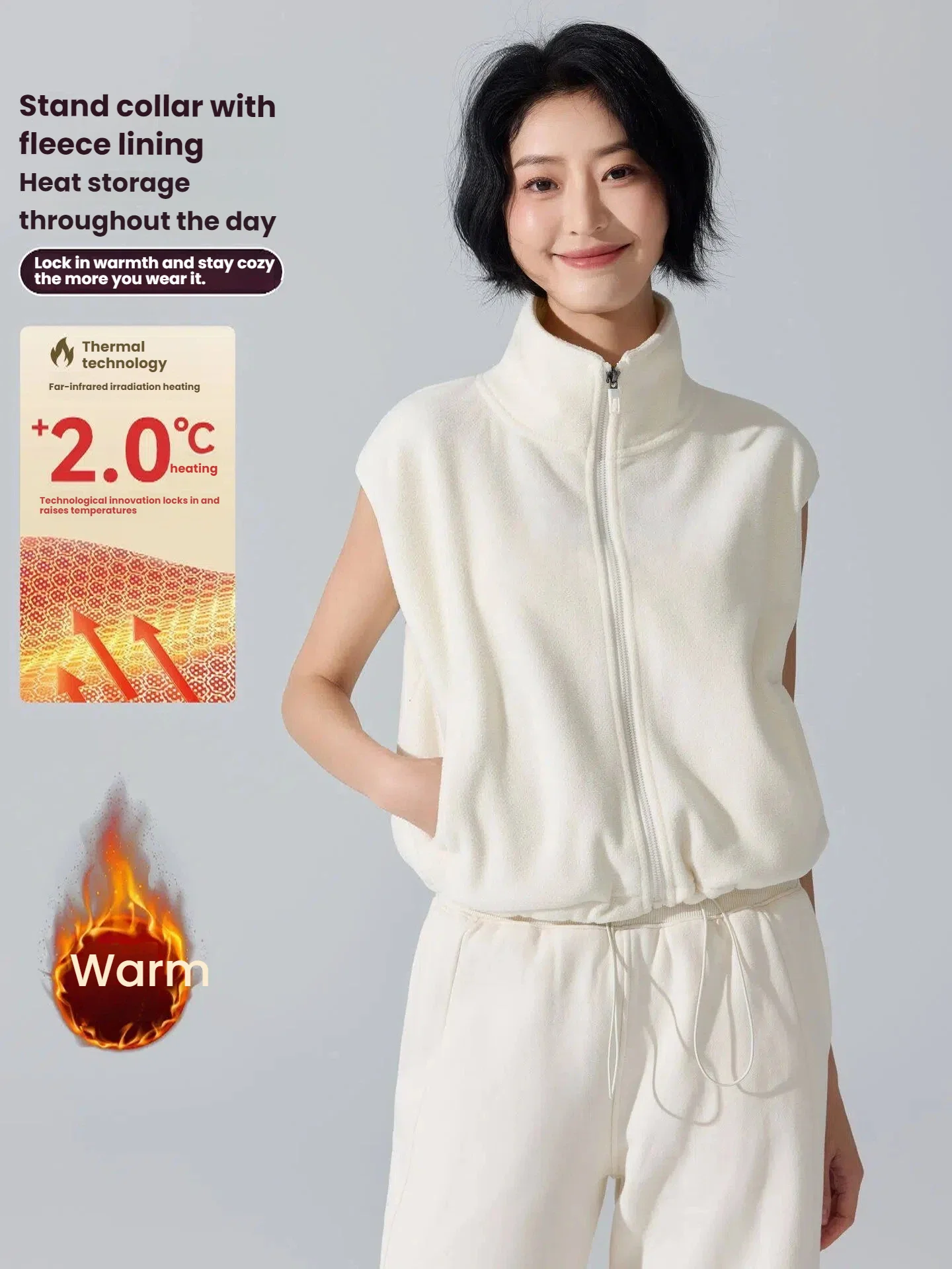 Gilet polaire thermique pour femmes, veste de sport d'hiver, Yoga, course à pied, pull d'entraînement, col montant, chaud, vêtements d'extérieur, Fitness