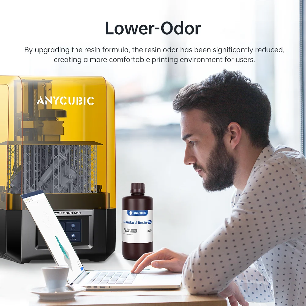 ANYCUBIC เรซิ่น ABS Pro 2/น้ําล้าง/ECO พืชเรซิ่น 405nm UV เรซิ่น 10 กก.สําหรับ LCD 3D เครื่องพิมพ์วัสดุสําหรับการพิมพ์