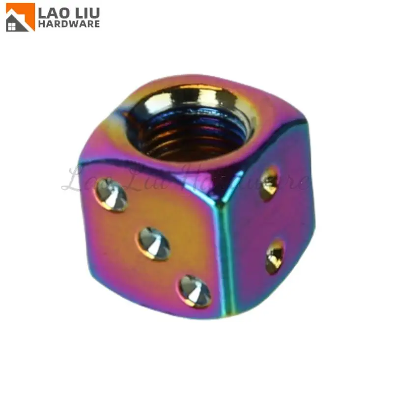 أغطية جذع صمام الألومنيوم، أغطية صمامات إطارات عجلة السيارة على شكل النرد، سيارات مناسبة عالمية #1