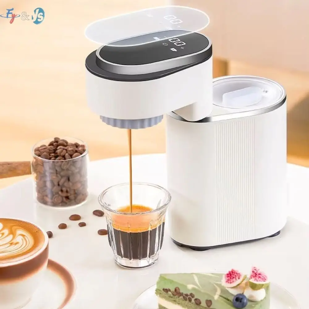 Household Portable Espresso Maker Dual Hot Cold Function Mini Electric Coffee Machine For Outdoor Camping Car Travel Use