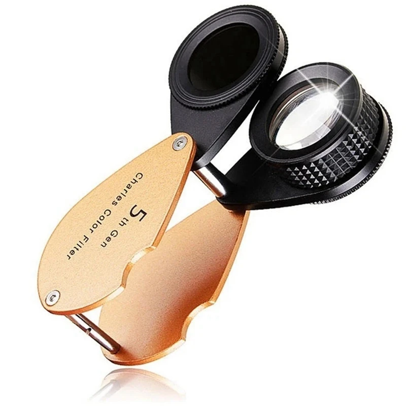 

Upgrade Five Generations Charles Color Filter Magnifying Glass 30X Fold Identify Dyed Jewelry Jade-ABSW