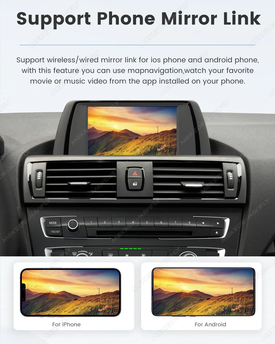 MEKEDE Wireless CarPlay Android Auto Decoder für BMW CCC CIC NBT EVO System 1 2 3 4 5 7 Serie E70 F10 X1 X3 F25 F26 F48 MINI X4 X5 X6 F56 F15 Smart Video BOX – Detail 12