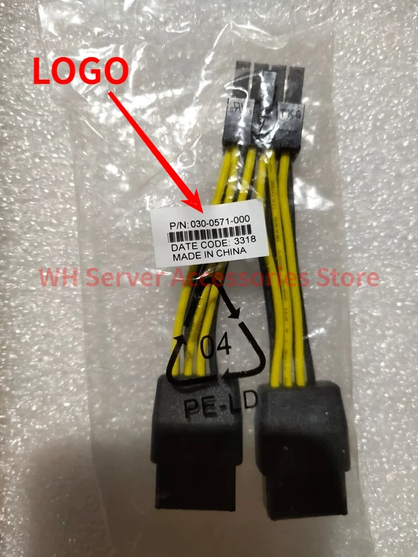 Original 030-0571-000 Dual PCIE 8Pin Female to CPU 8Pin Male Graphic Power Cable for NVIDIA Tesla K80 M40 P40 P100 V100 A100 GPU