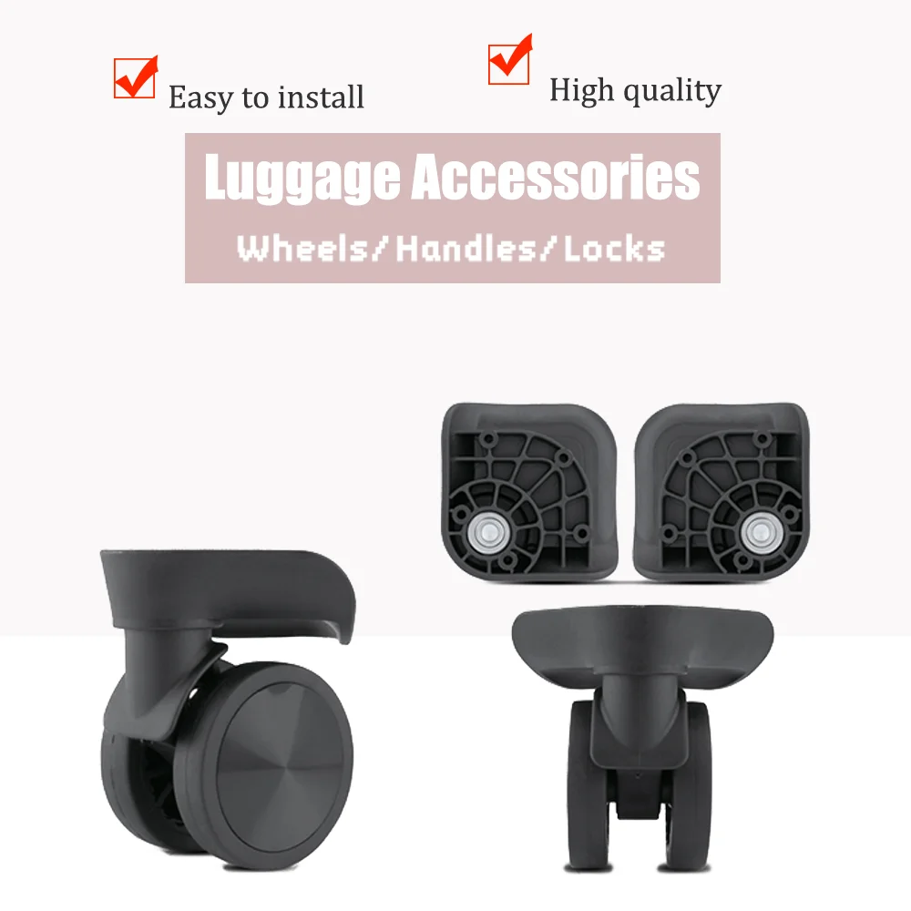 Replacement W300 Wheels for Luggage, Universal Spinner Caster for Suitcase Repair, Durable & Silent Rolling Parts