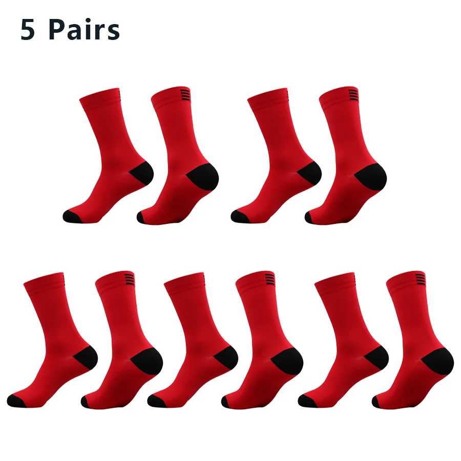 

5 pair High quality professional breathable road cycling socks men women running outdoor cycling competition socks