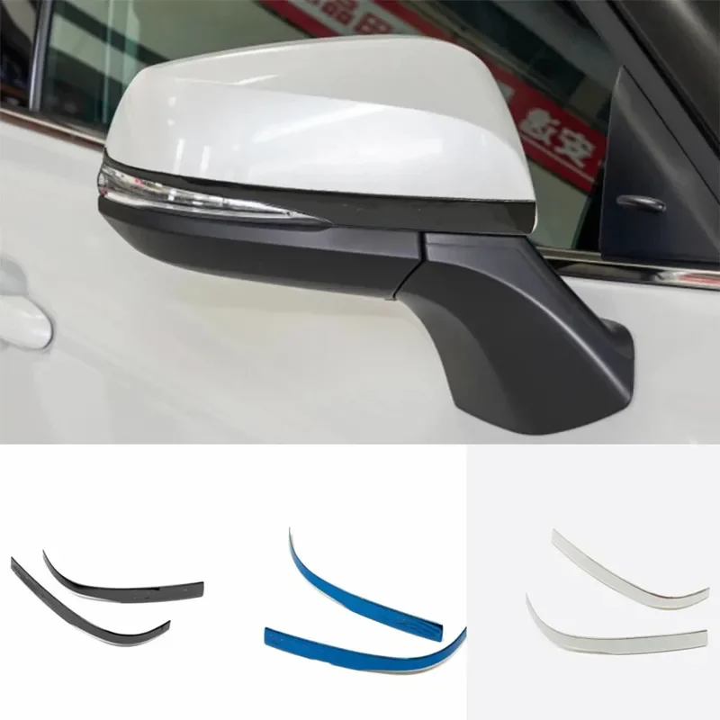 for Toyota Highlander Kluger 2021 2022 +accessories Car Side Door Rearview Mirror Decor Cover Stainless Black/Blue/Sliver Trim