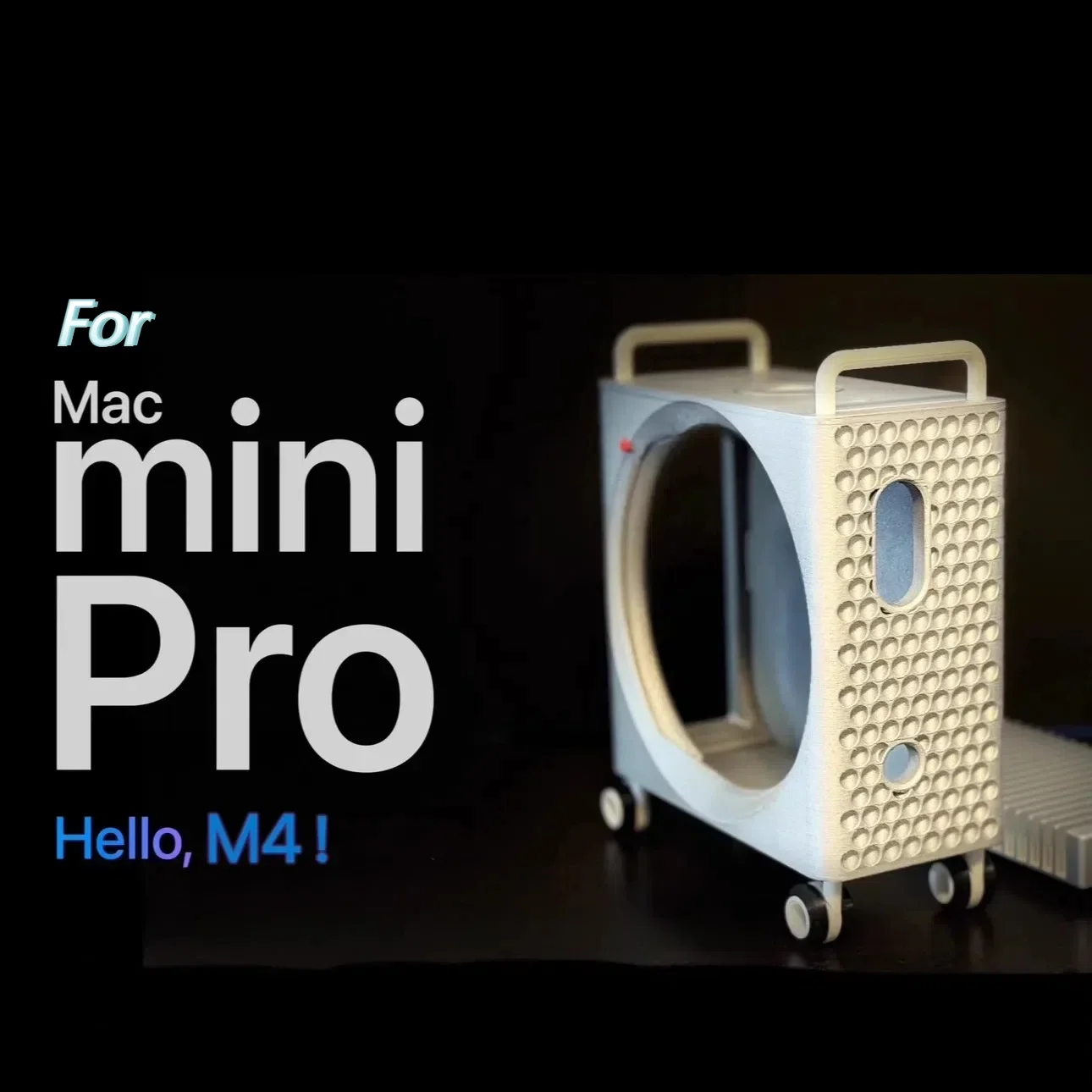 

for Mac Mini M4/M4 Pro 2024 Vertical Computer Case Protective Dustproof Bracket Storage Stand DIY 3D Printed PC Accessories