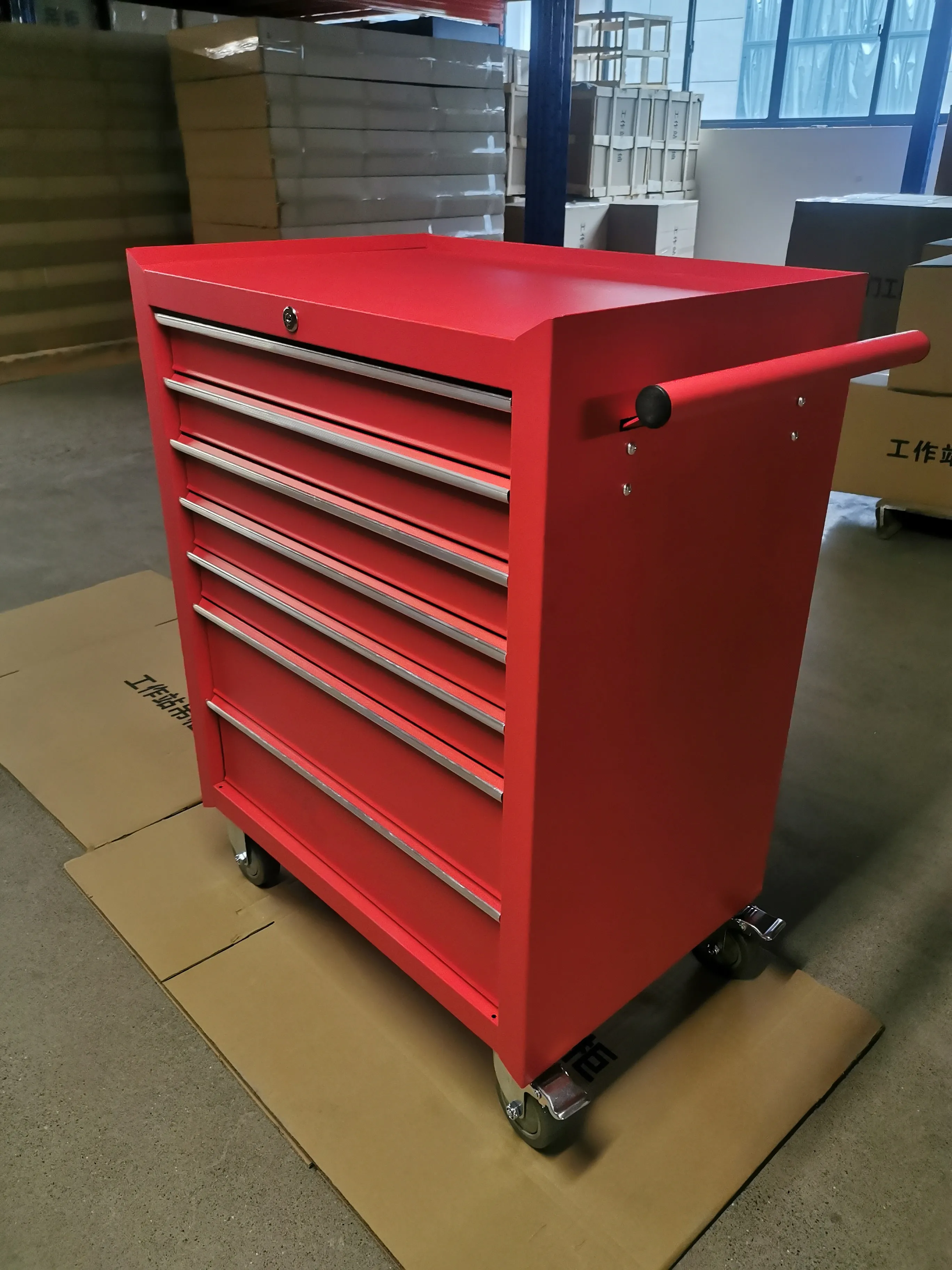 CE Certified 7-Drawer Professional Roller Tool Box 258 Pcs Storage Garage Tool Cabinet Customizable OEM Tool Chest/Cart/Trolley