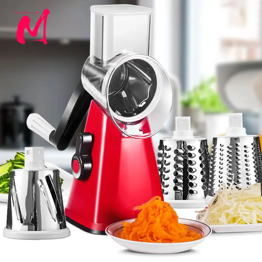 

Manual Vegetable Cutter Slicer Kitchen Accessories Multifunctional Round Rotate Slicer Potato Cheese Kitchen Gadgets