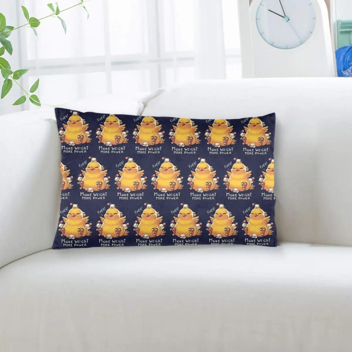 Funny Fat Chocobo - Big Power Rectangle Pillowcase Cushion Cover Decor Bedroom Bed Home Comfort Throw Pillow